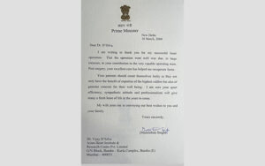 PRIME MINISTER LETTER