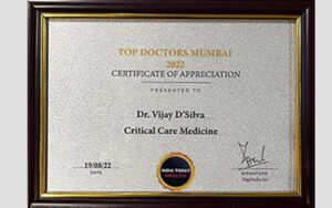 TOP DOCTORS MUMBAI 2022 CERTIFICATE OF APPRECIATION